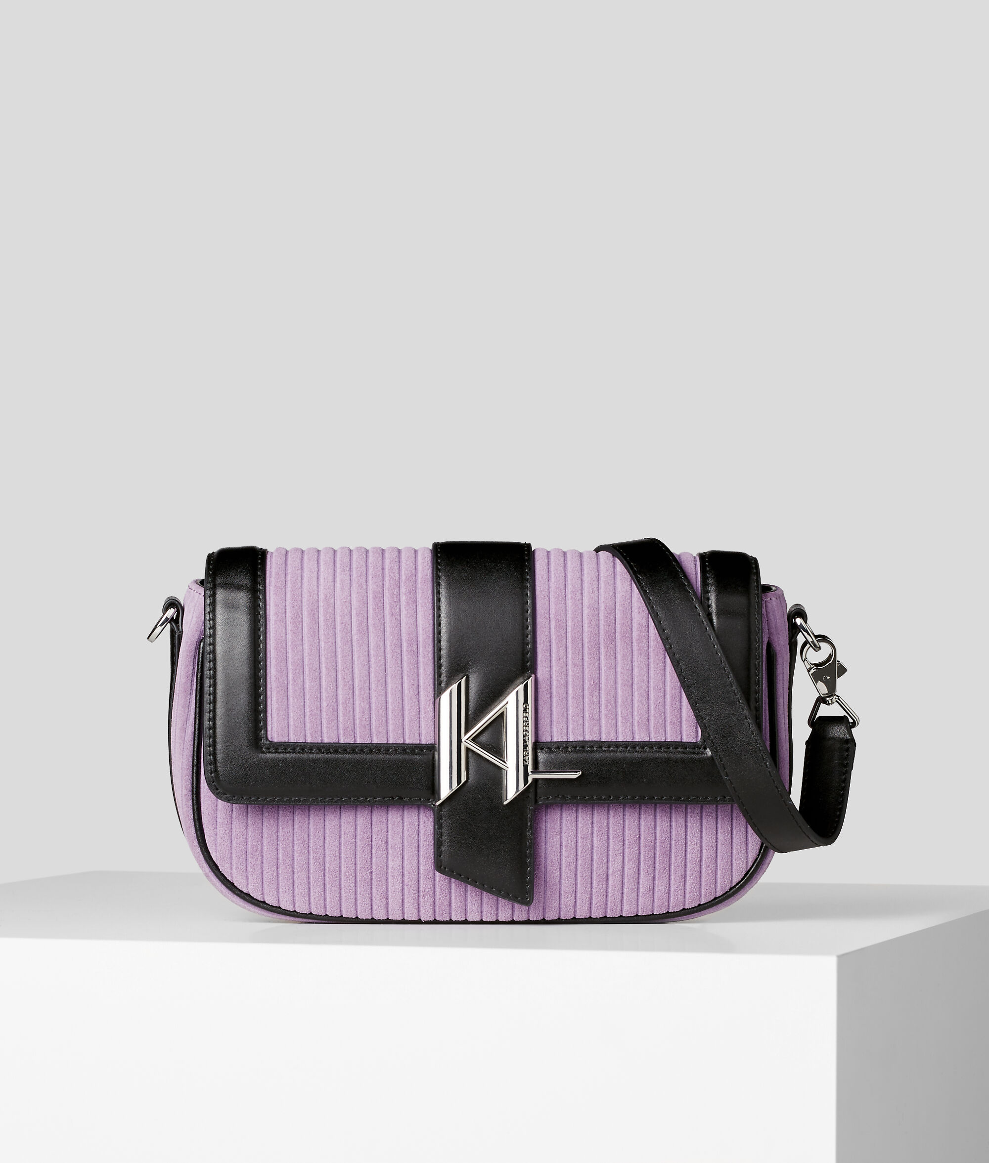 SAC BAGUETTE K/SADDLE EN VELOURS CÔTELÉ