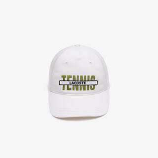 Casquette brodée en gabardine de coton Chapeaux & Casquettes - Blanc - Lacoste - Femme