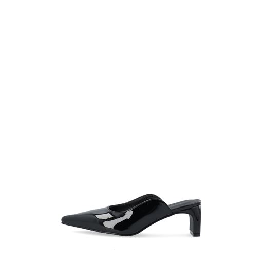 Bianco Rowe Heel Cutline Mules, Black, 39