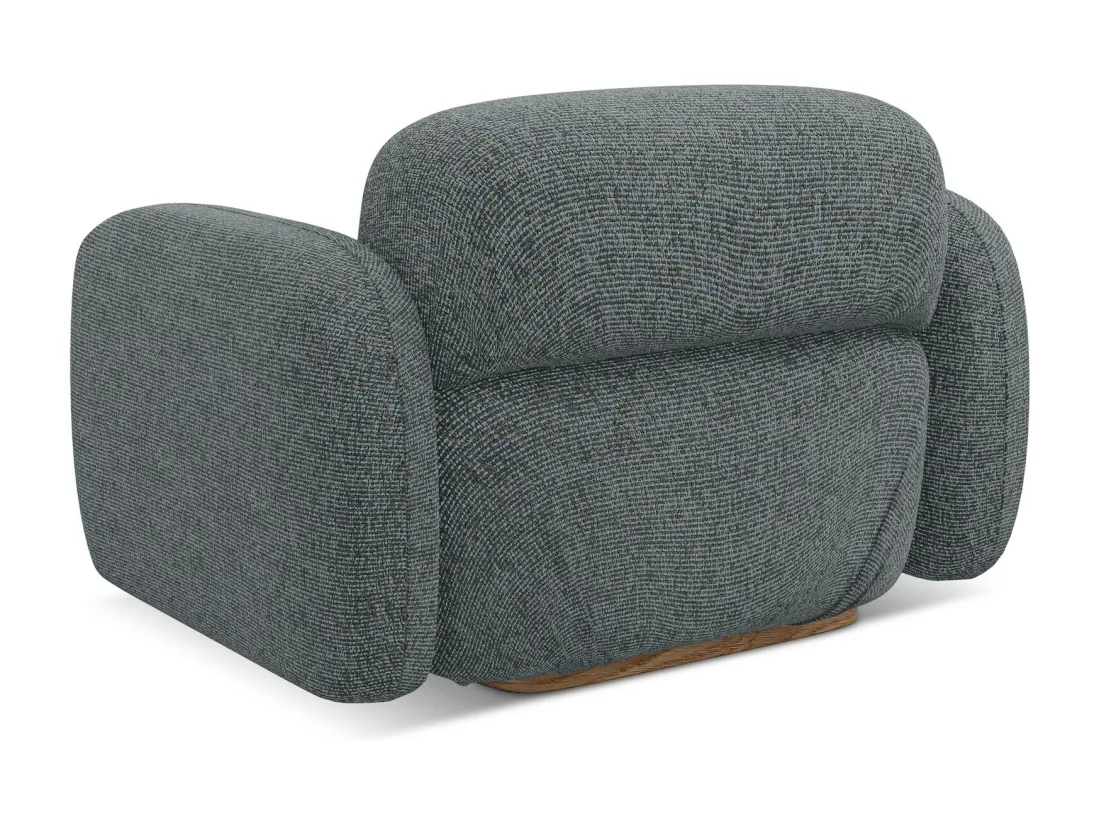 Fauteuil en tissu texturé - acier - AILANI