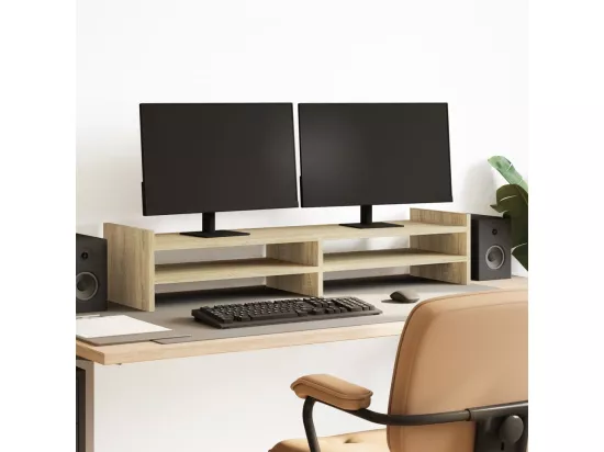 Support de moniteur chêne sonoma 100x27x20 cm bois d'ingénierie