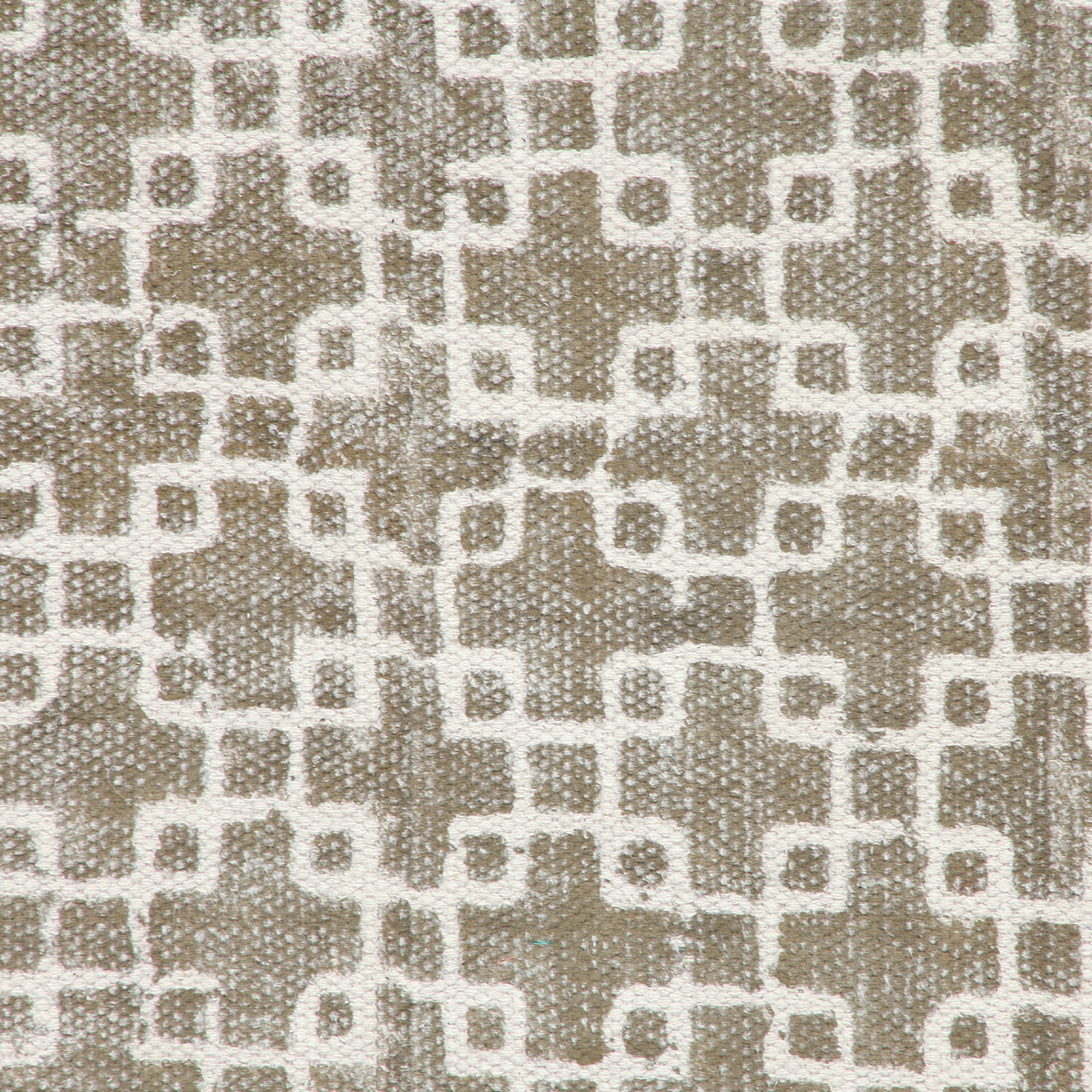 Teppich 'Paasa', handbedruckt, weiß, braun, T 140 cm, B 200 cm von fischer's lagerhaus