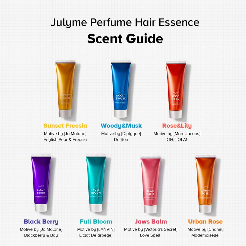 JULYME - Parfum Haar Essence - 8 Soorten