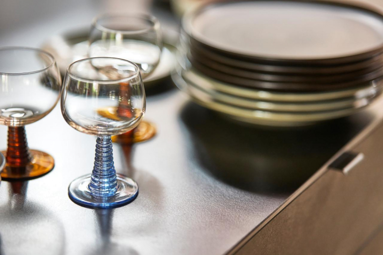 HKliving Swirl High wijnglas set van 4