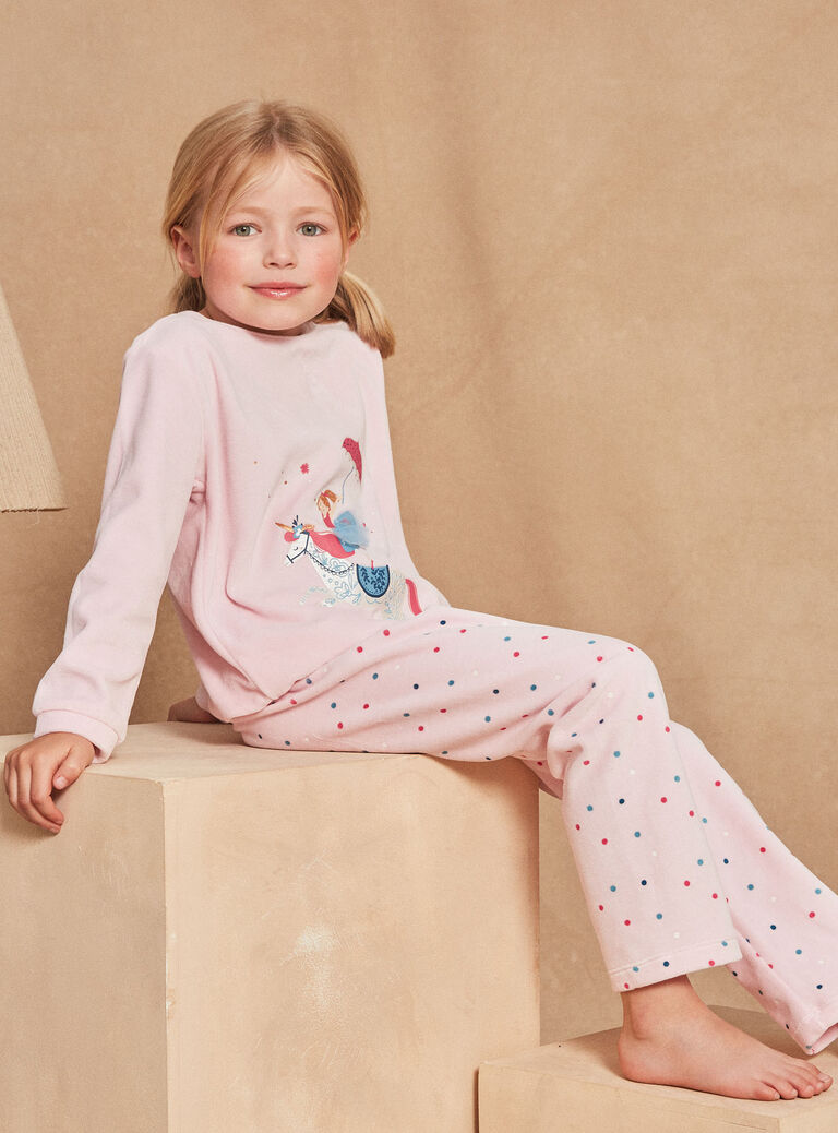 Pyjama rose en velours