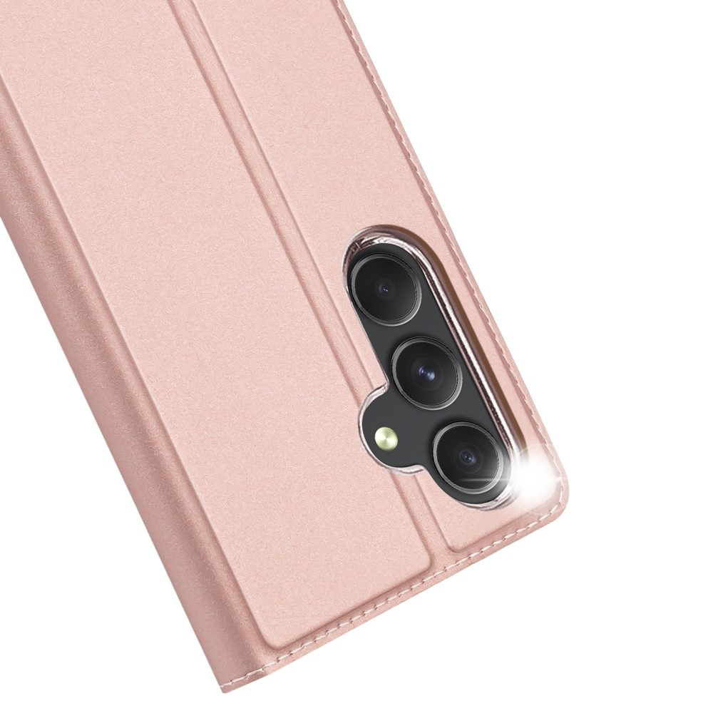Samsung Galaxy A55 Flip Wallet Cover Leder Tasche - Roségold