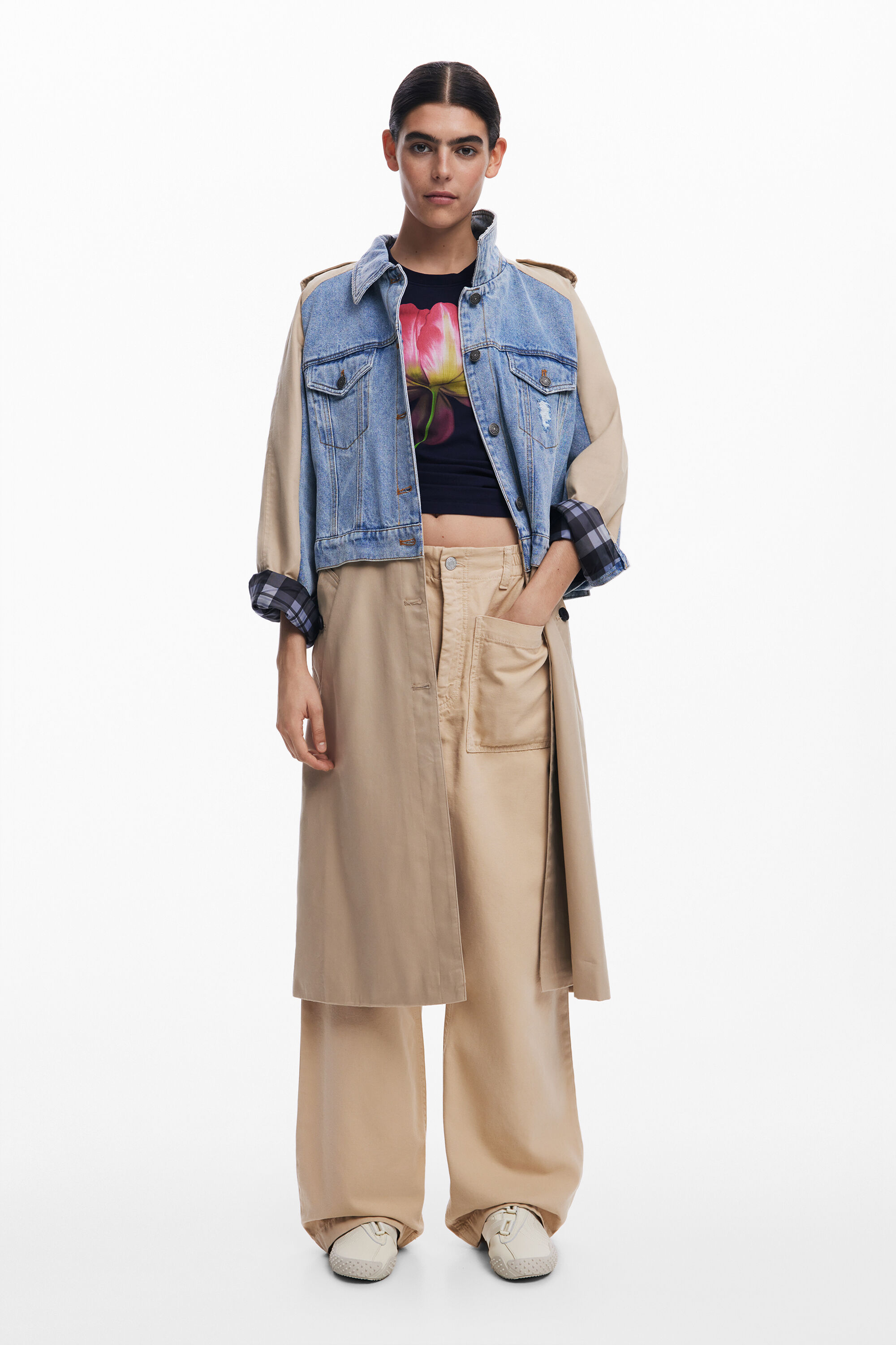 gabardina denim híbrido
