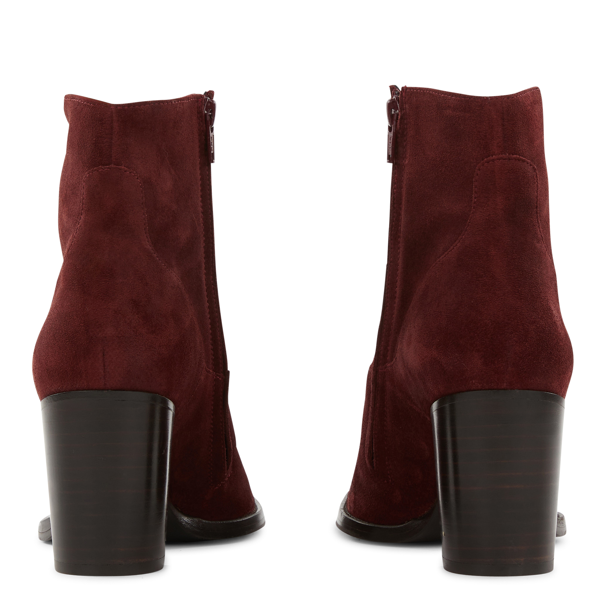 LEGEND 70 - Bottines à talon en cuir velours | Rouge