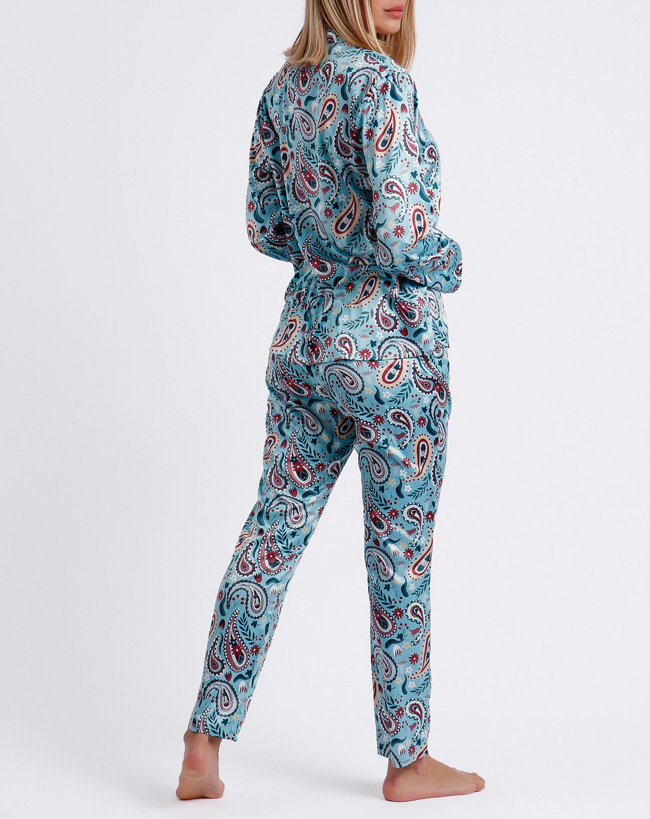 Admas Pyjama Chemise & Pantalon Nadia bleu