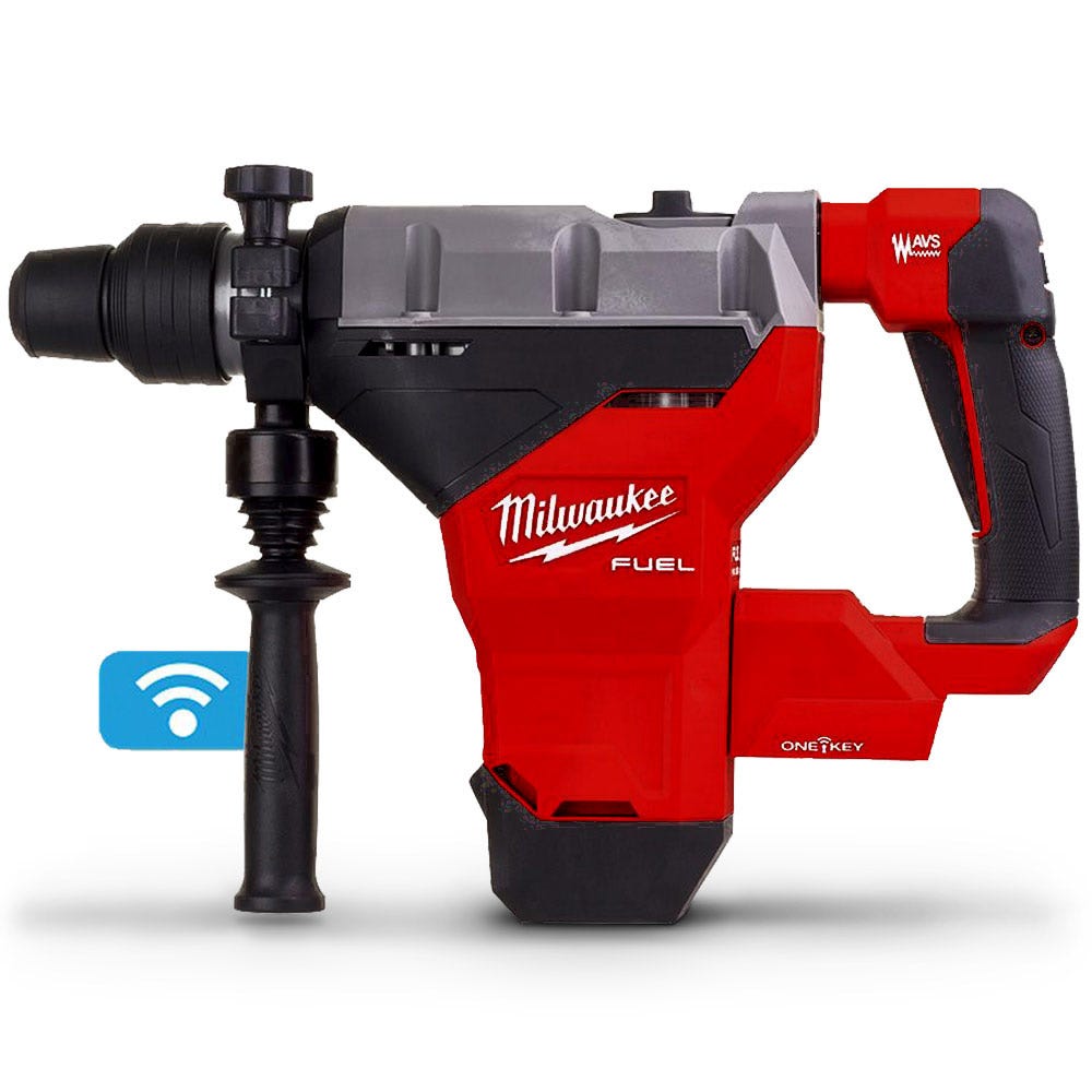 Kit de Martelo Rotativo SDS Max Milwaukee FUEL™ 18V com 2 Baterias de 12,0Ah e Encaixe de 44mm (M18FHM-122C)