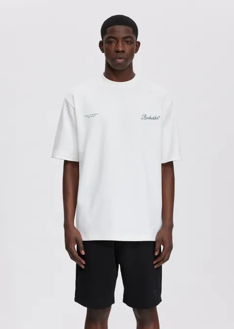T-shirt met print local off-white (WIT.O)