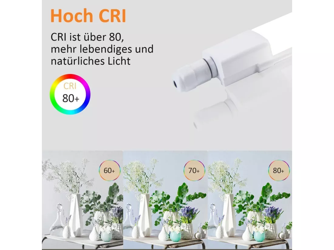 NETTLIFE plafonnier LED 120CM pour pièce humide 36W IP65 blanc neutre 4000K
