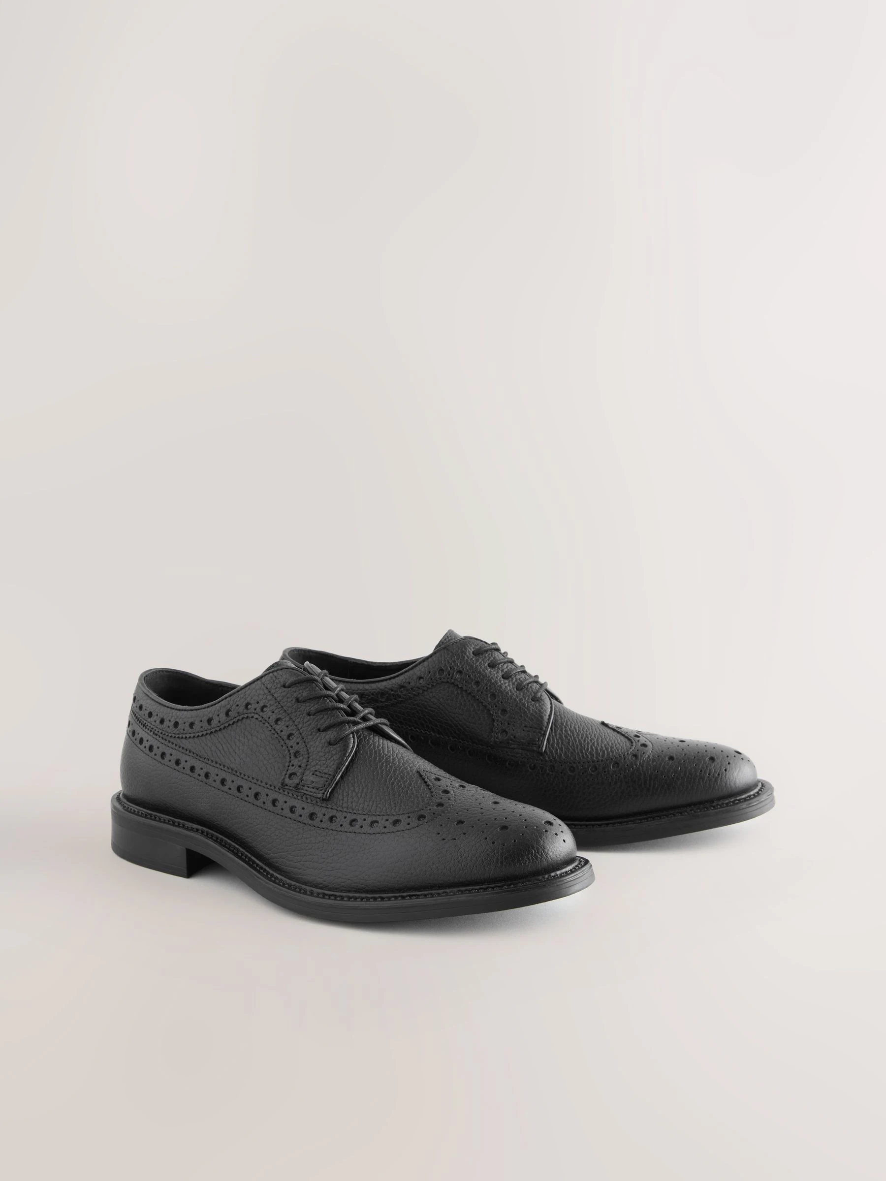 Zwart - Heritage brogue-schoenen
