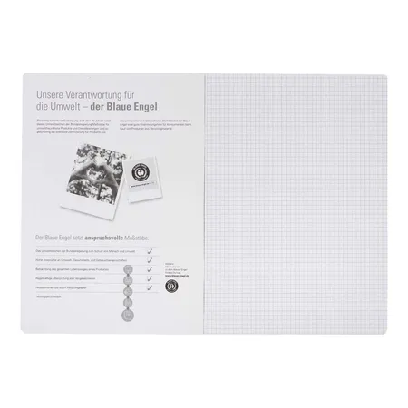 Oxford Recycling Schulheft A4, 16 Blatt, Lineatur 22 (kariert), 90 g/m², Optik Paper®