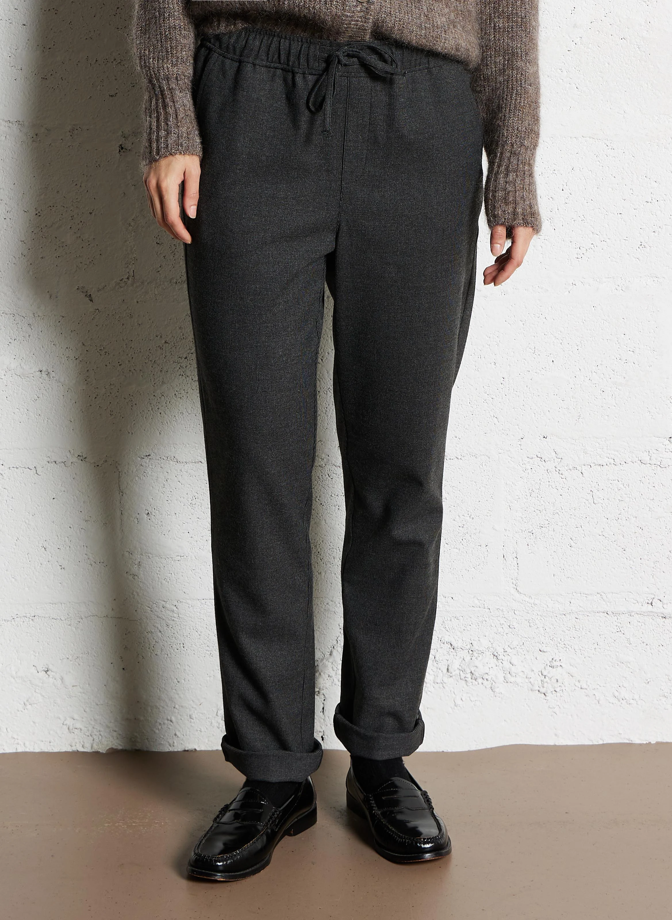 CAMILLE - Pantalon large casual | Gris