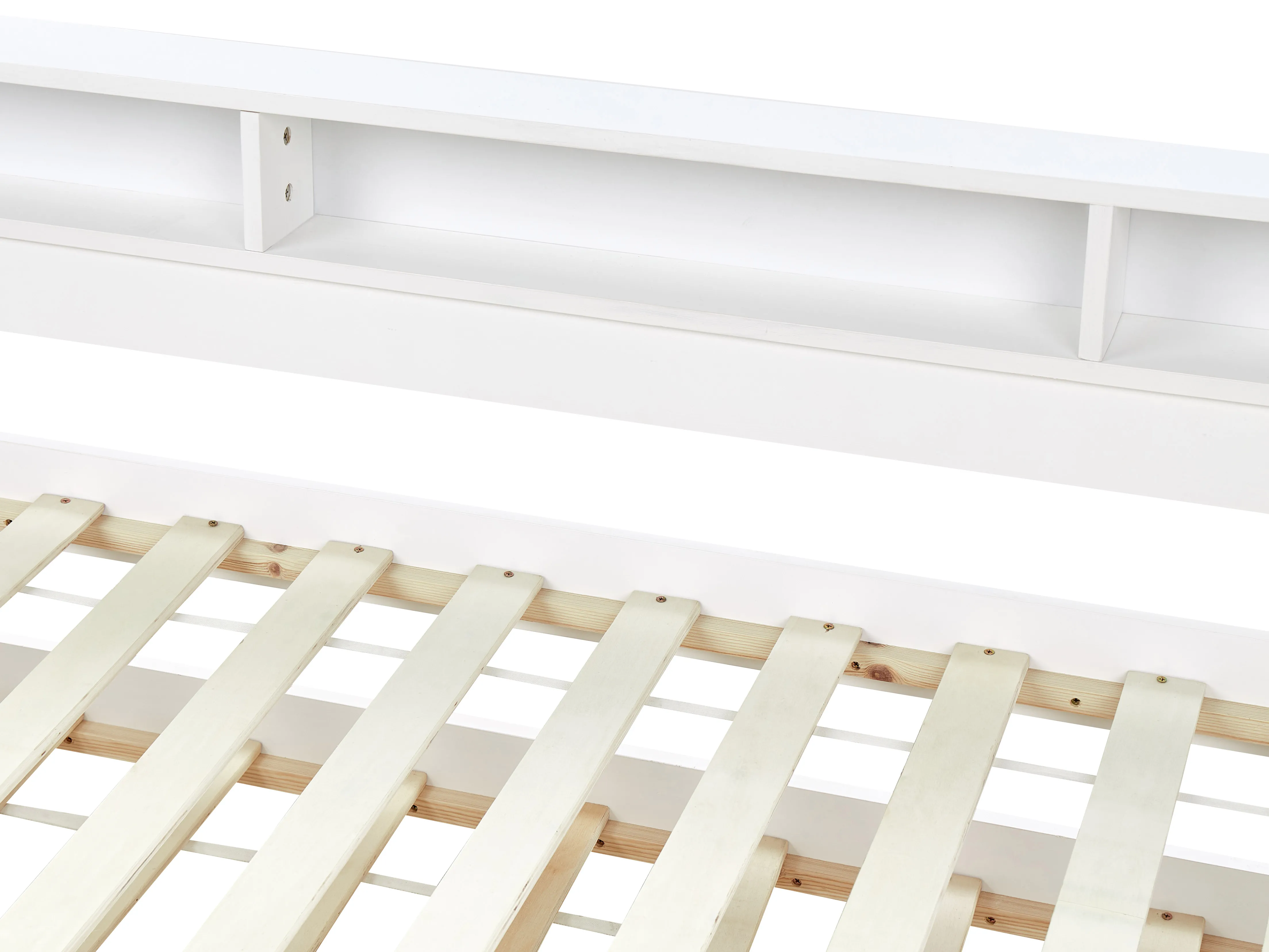 Onderschuifbed Dennenhout EDERN 90 x 200 cm Wit