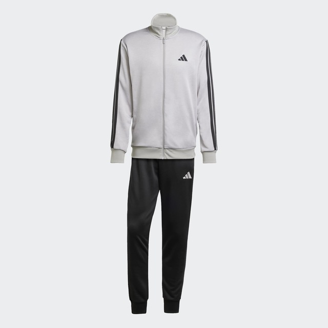 adidas Sportswear Trainingsanzug »M 3S FT TT TS«, 2 Stk. drei Streifen Tracksuit aus weichem French-Terry-Material