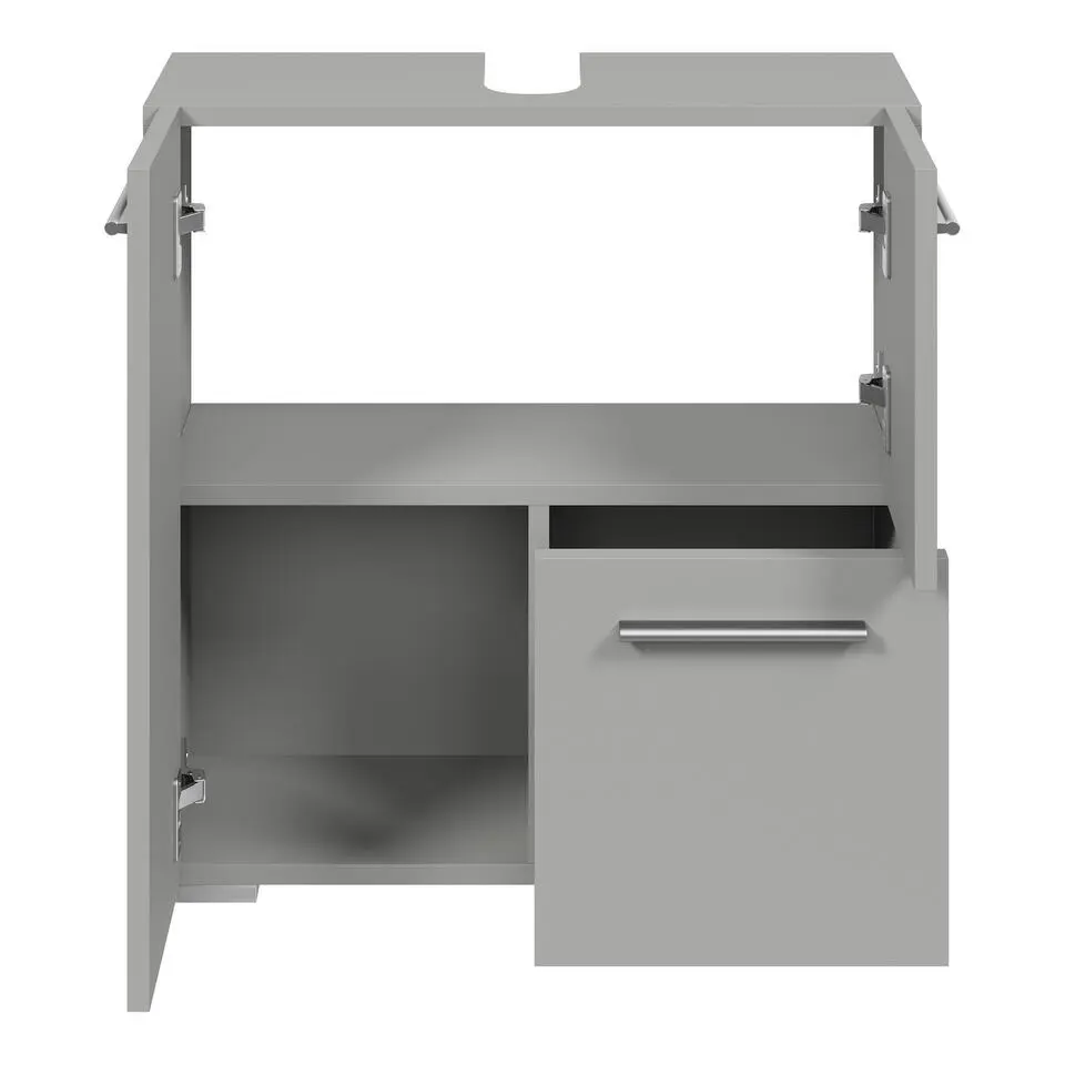 Badplaats Wastafel Onderkast Mars 60 x 30 x 60 cm - Mat Grijs - Badkamerkast –