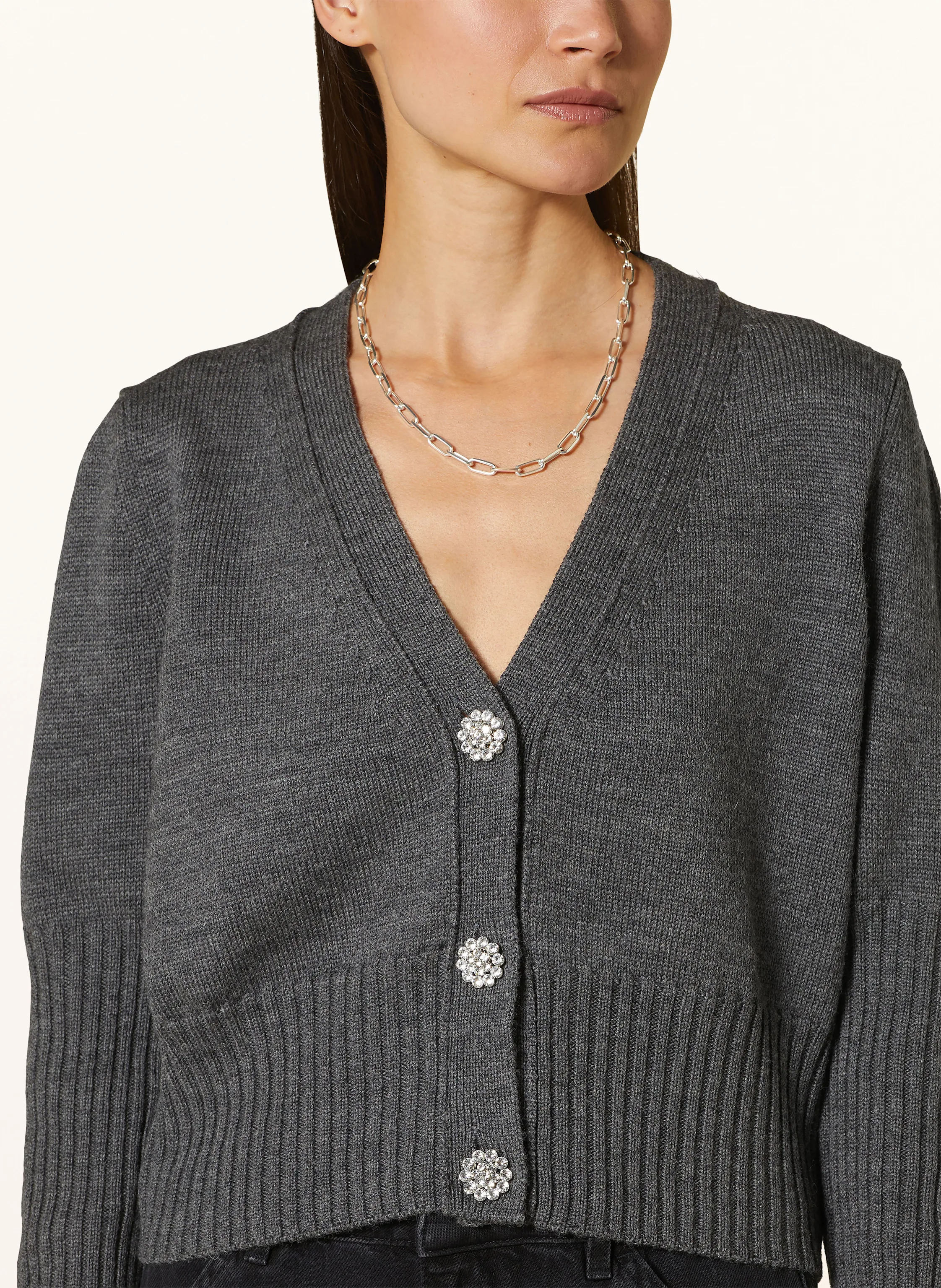 ba&sh Strickjacke TANDA mit Schmucksteinen