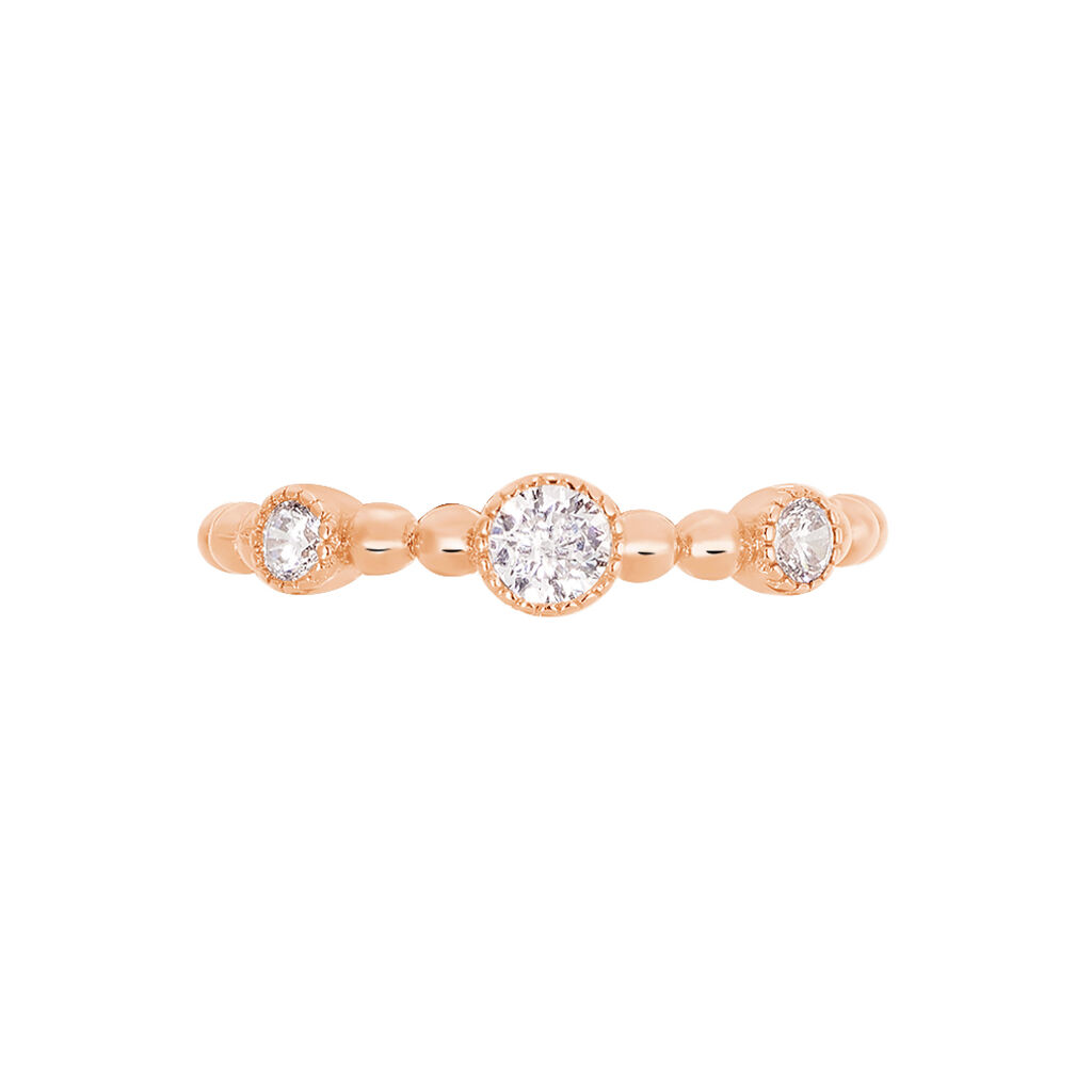 Bague Fahriye Argent Rose Oxyde De Zirconium