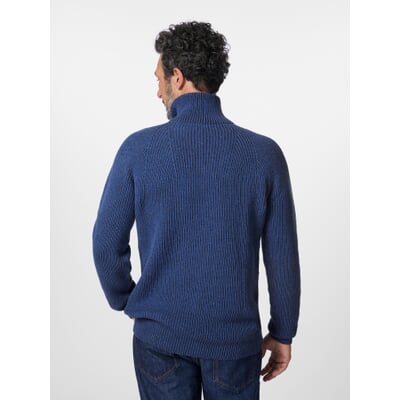 Herren-Stricktroyer, Stahlblau