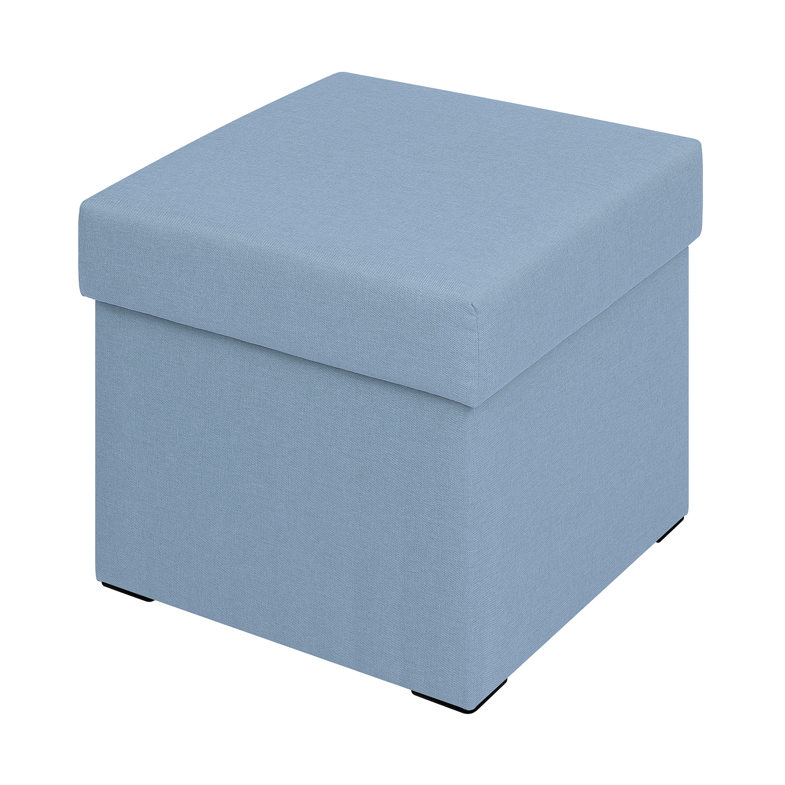 Polsterhocker - mint - Microfaser - mit Stauraum