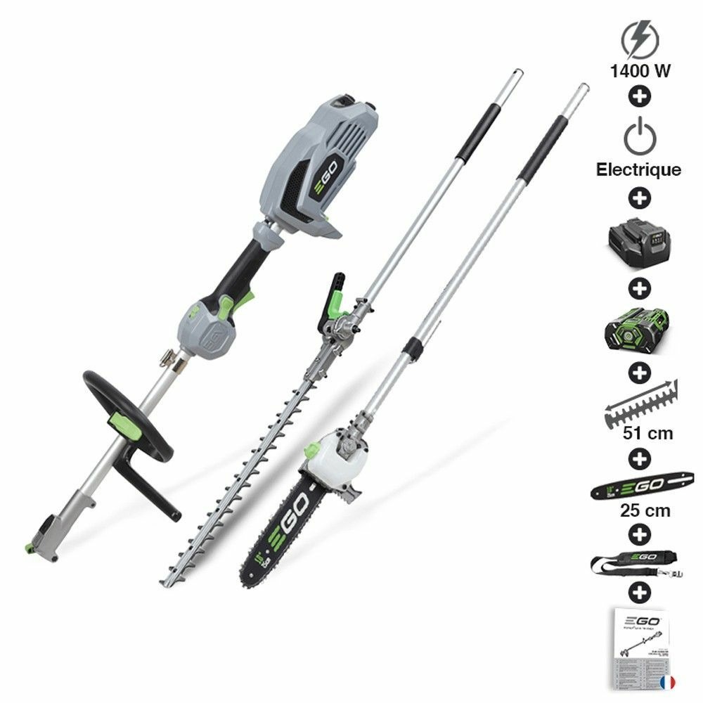 Pack élagage entretien arbres et haies avec moteur chargeur batterie 56v ego