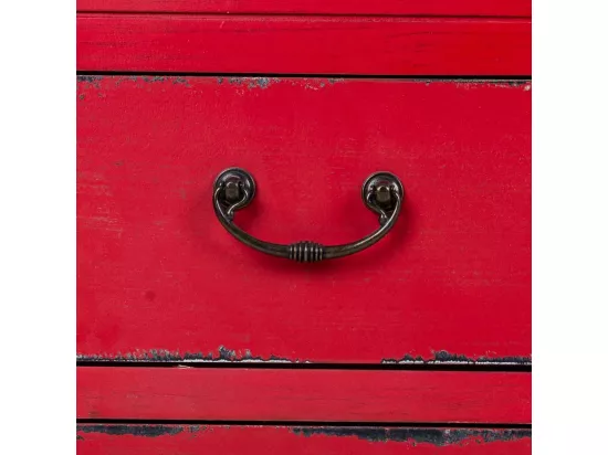 Meuble bas en bois rouge 120x40x50h