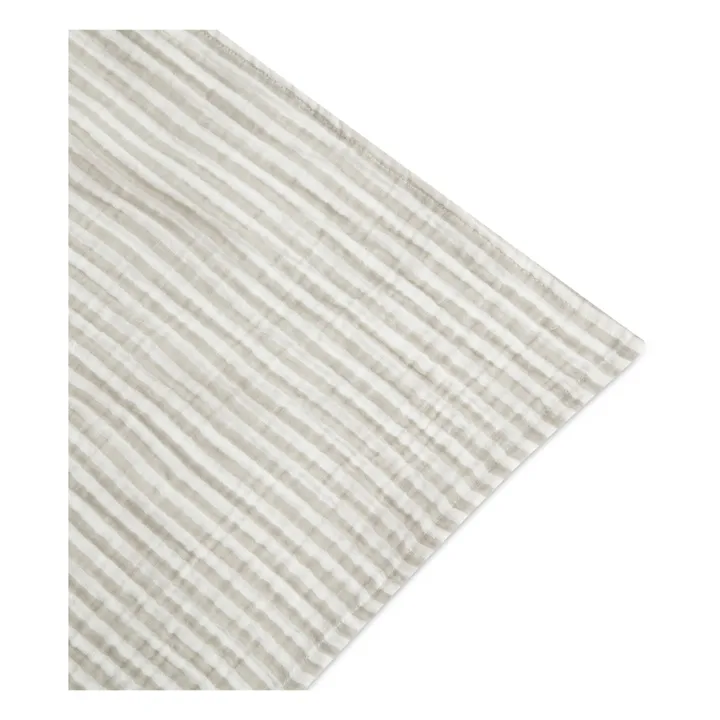 garbo&friends Lange d'emmaillotage Stripe Anjou en coton bio | Gris clair