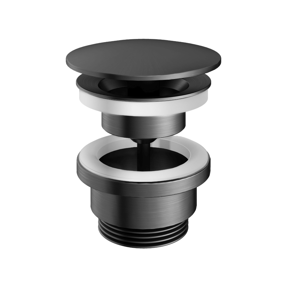 Hotbath Gal always open clickwaste rond geborsteld gunmetal PVD