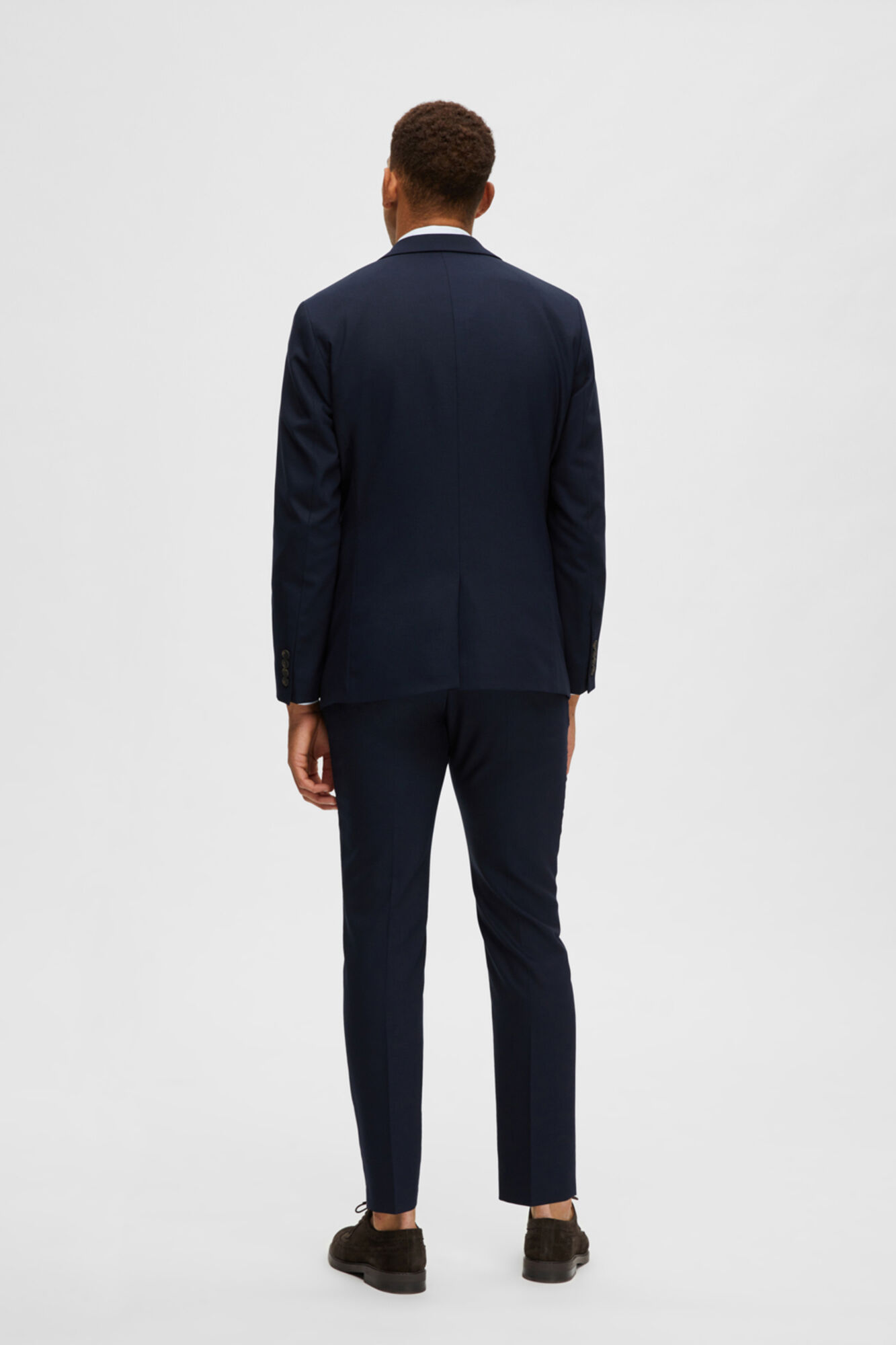 Terno masculino slim fit de duas peças - Azul marinho