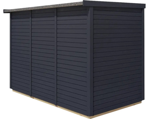 Bertilo Woodline Bike fietsenstalling/tuinhuisje met vloer, 202x106 cm, antraciet
