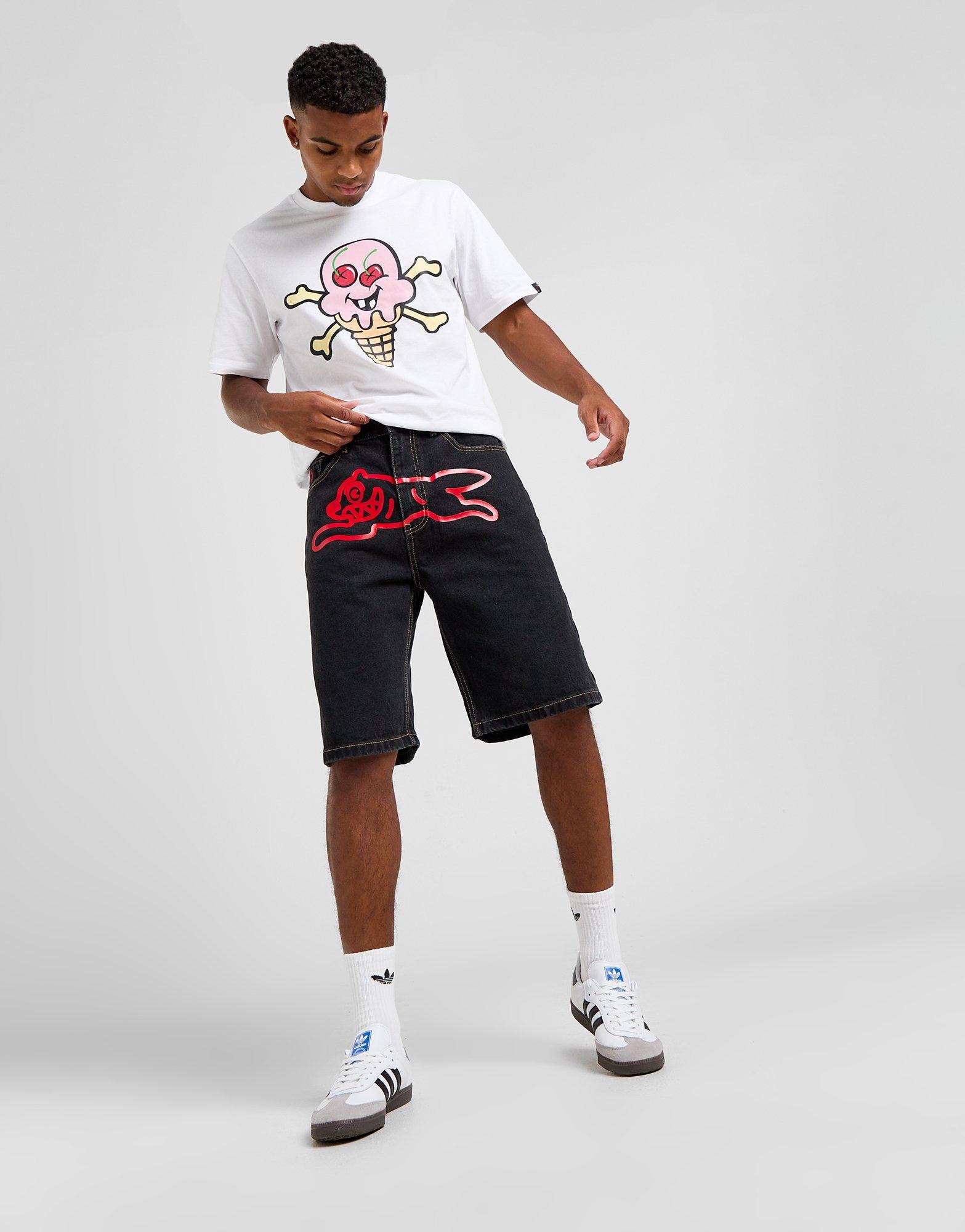 ICECREAM Short Denim Running Dog Homme