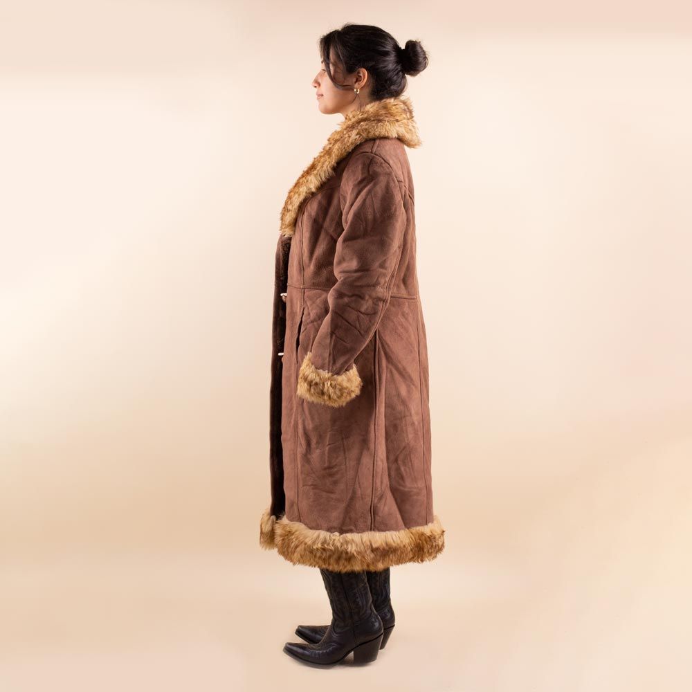 Afghan coat Fariba bruin