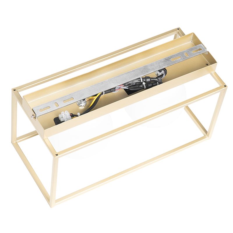 Design plafondlamp goud met wit glas 2-lichts - Aniek