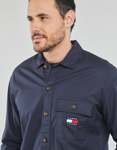 Tommy Jeans - TJM CLASSIC SOLID OVERSHIRT - Marine