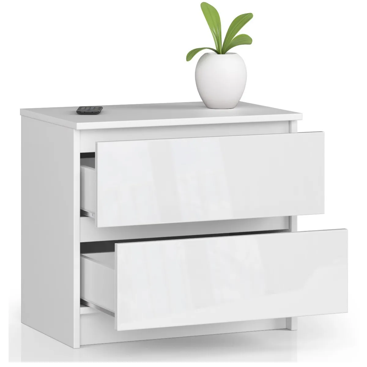 Other Brands Table de Chevet GST - Blanc Brillant