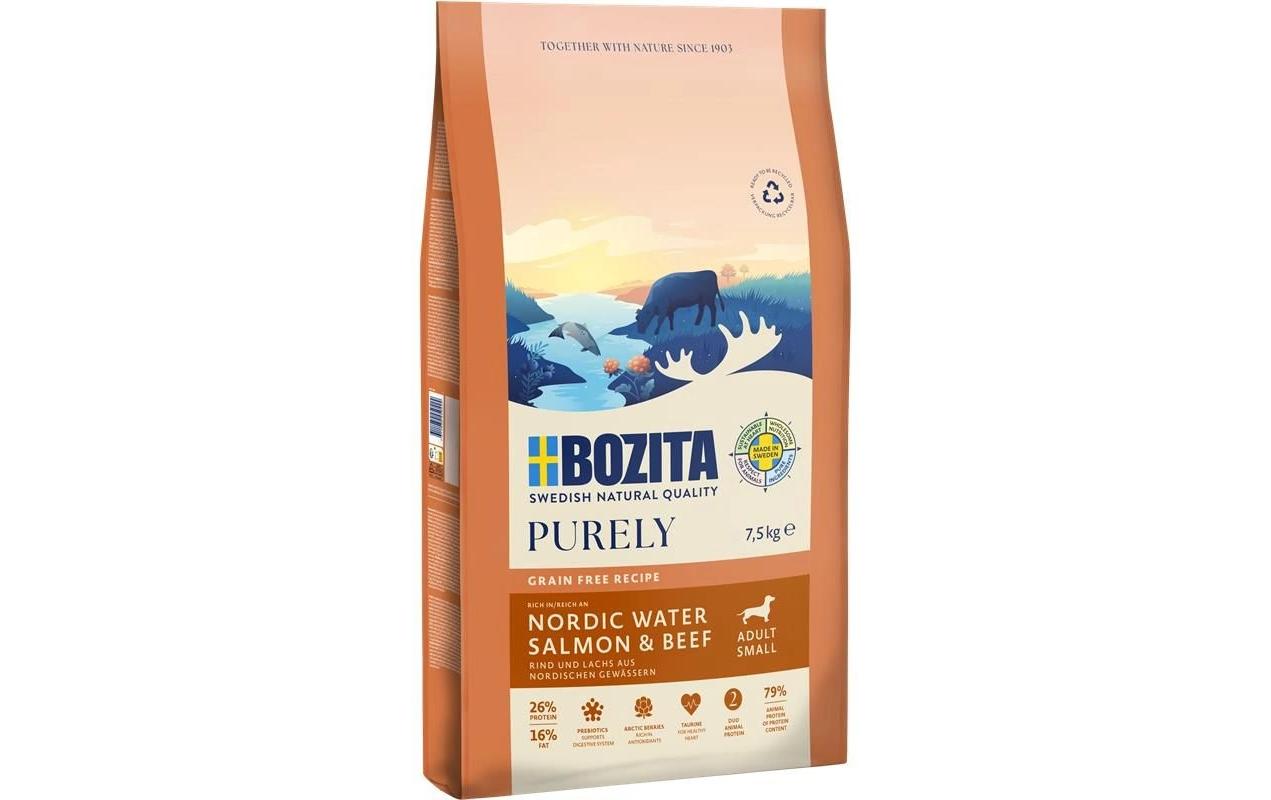 Trockenfutter Purely Adult Small Lachs & Rind, 7.5 kgGetreidefreies Alleinfutter für Hunde