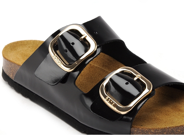 Scholl mules et sabots plats femme noel 31524 noir