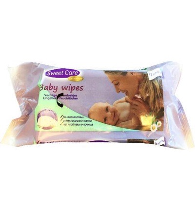 SweetCare Babydoekjes normaal (72 stuks)
