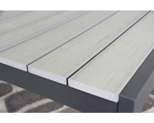 Eettafel, tuintafel, SenS-Line tuinmeubelen, 160 x 90 x 74 cm, aluminiumgrijs