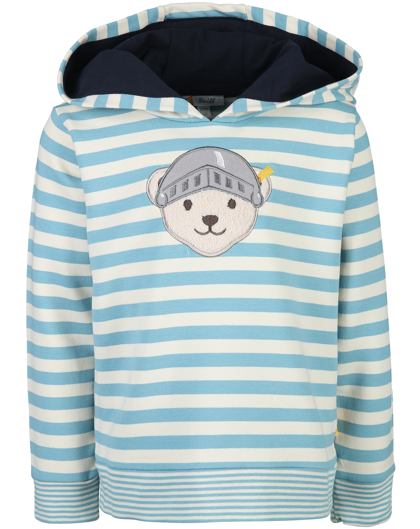 Kapuzen-Sweatshirt DRAGON'S FIRE STRIPED in delphinium blue
