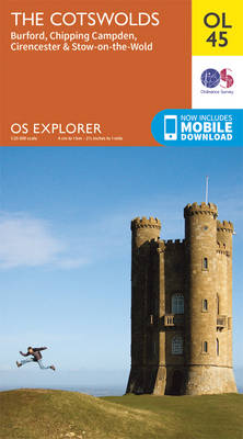 The Cotswolds, Burford, Chipping Campden, Cirencester & Stow-on-the Wold - OS Explorer Map OL 45 (Sheet map, folded)