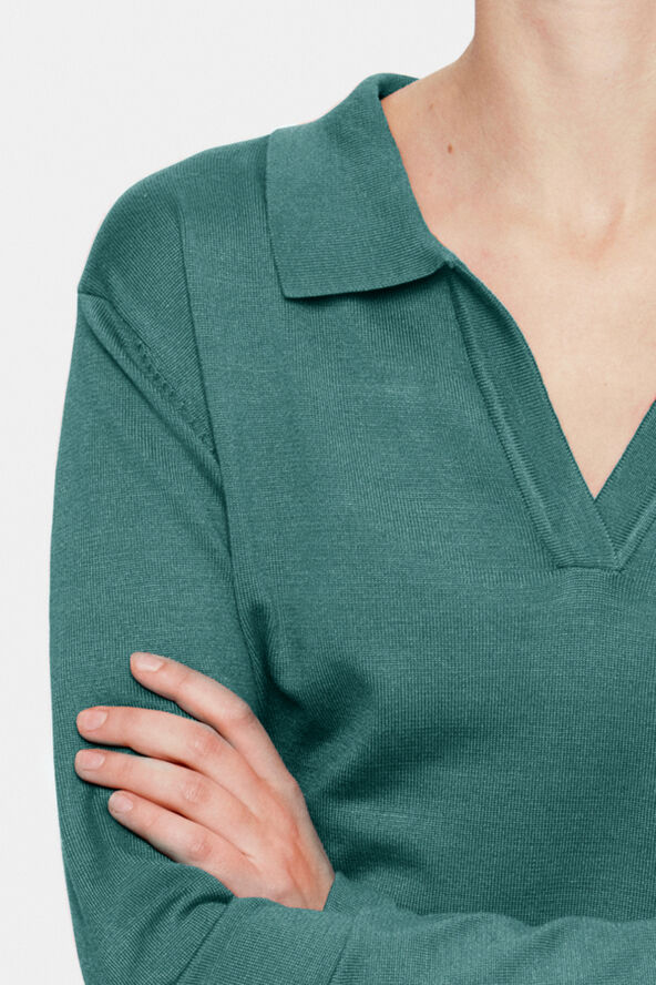 Saint Tropez MilaSZ Polo Pullover Sagebrush green melange