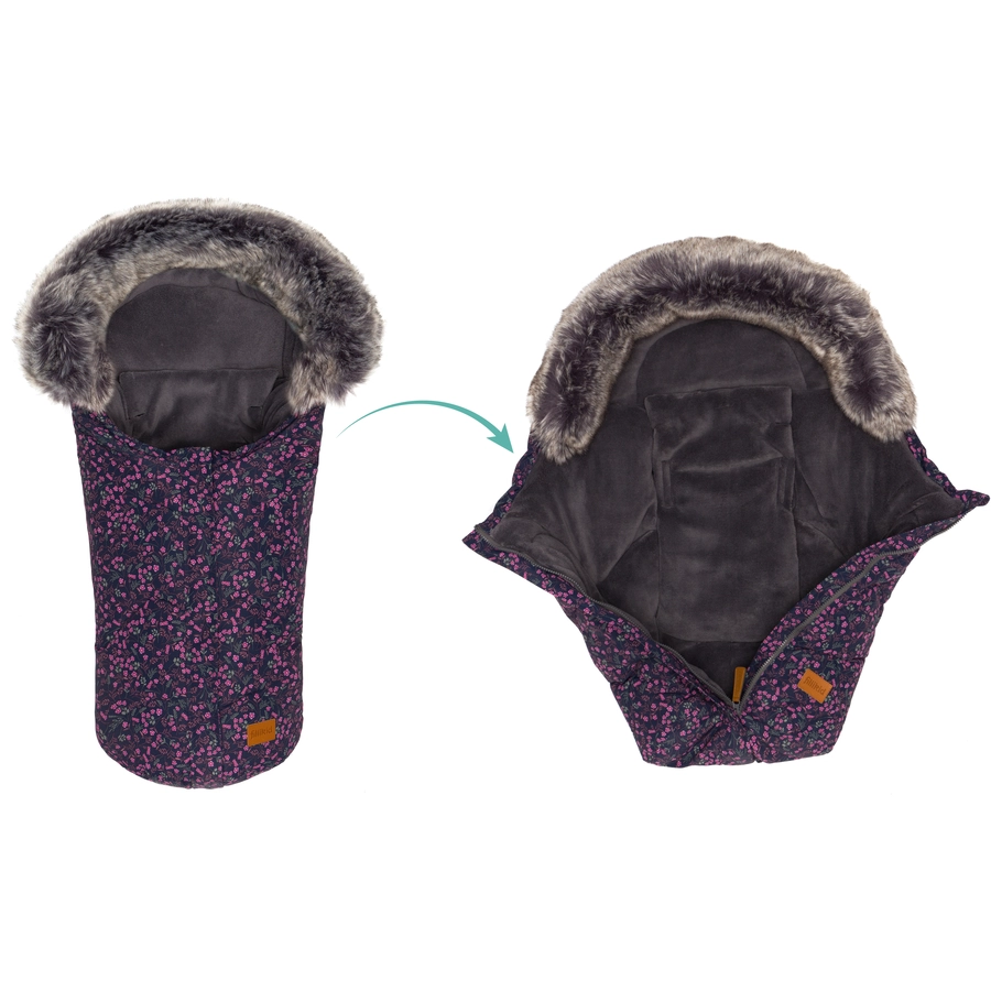 fillikid Winterfußsack Lhotse Gr. 0 Blumen klein