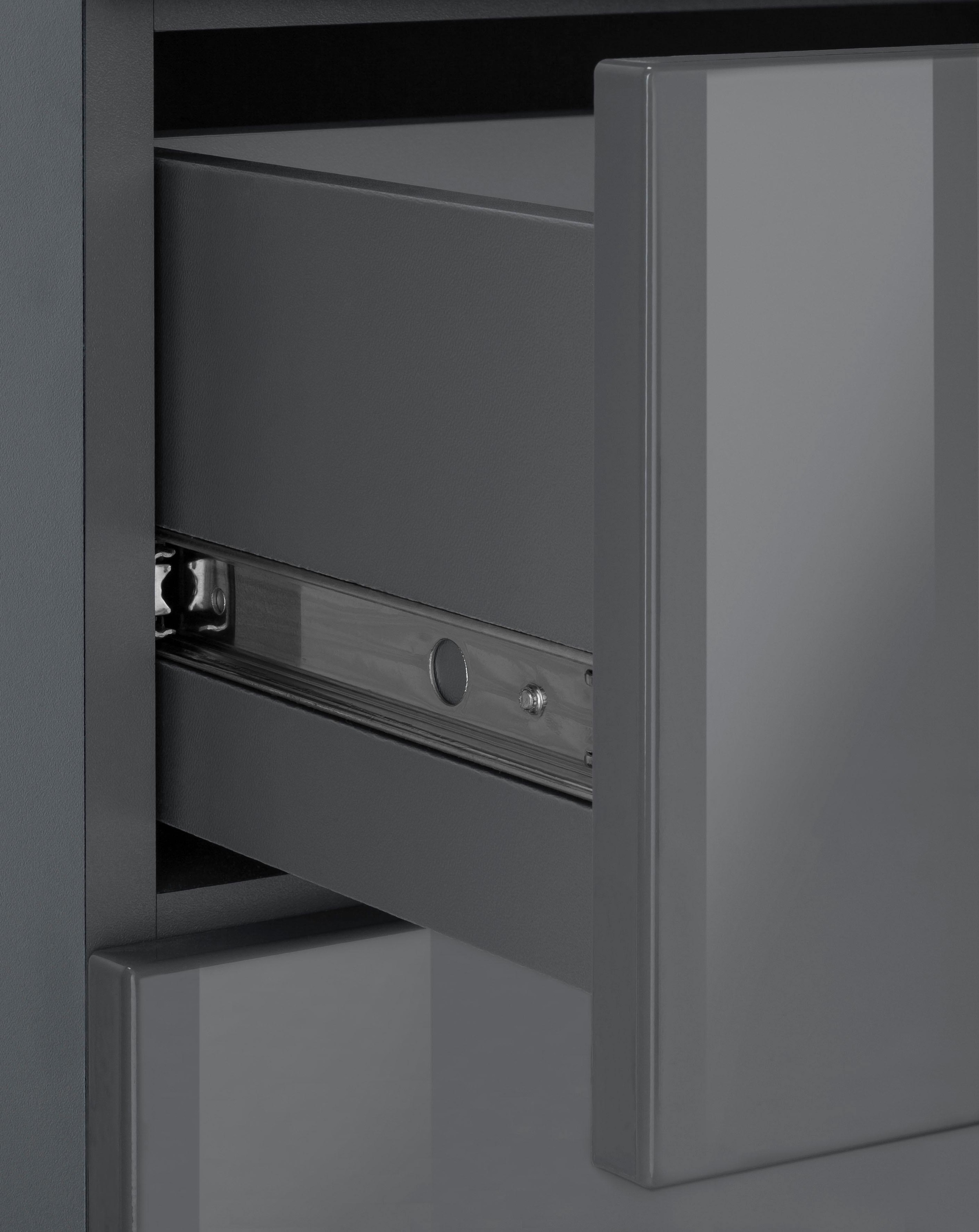 welltime Midischrank »Avena« Standschrank mit 4 Türen, 1 Schublade - (B/T/H) 73/31/130 cm