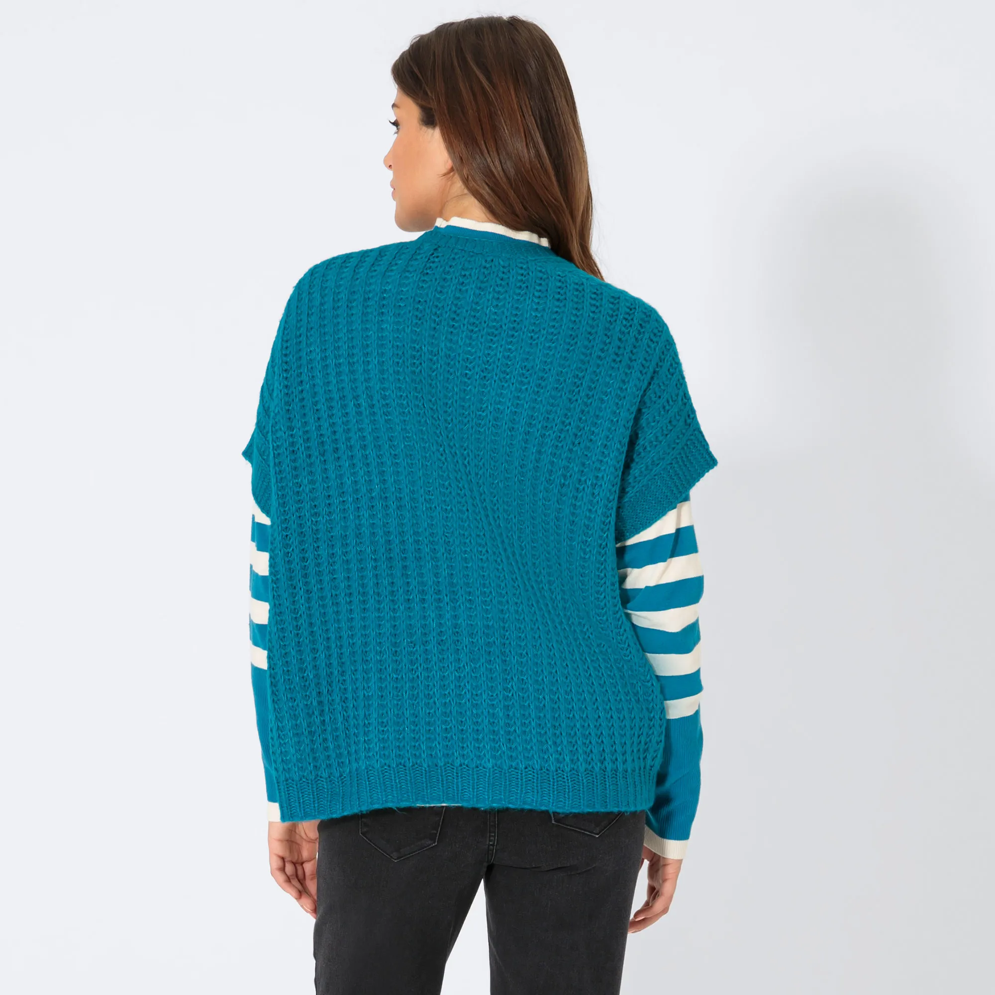 Damen-Strickweste im Cardigan-Style