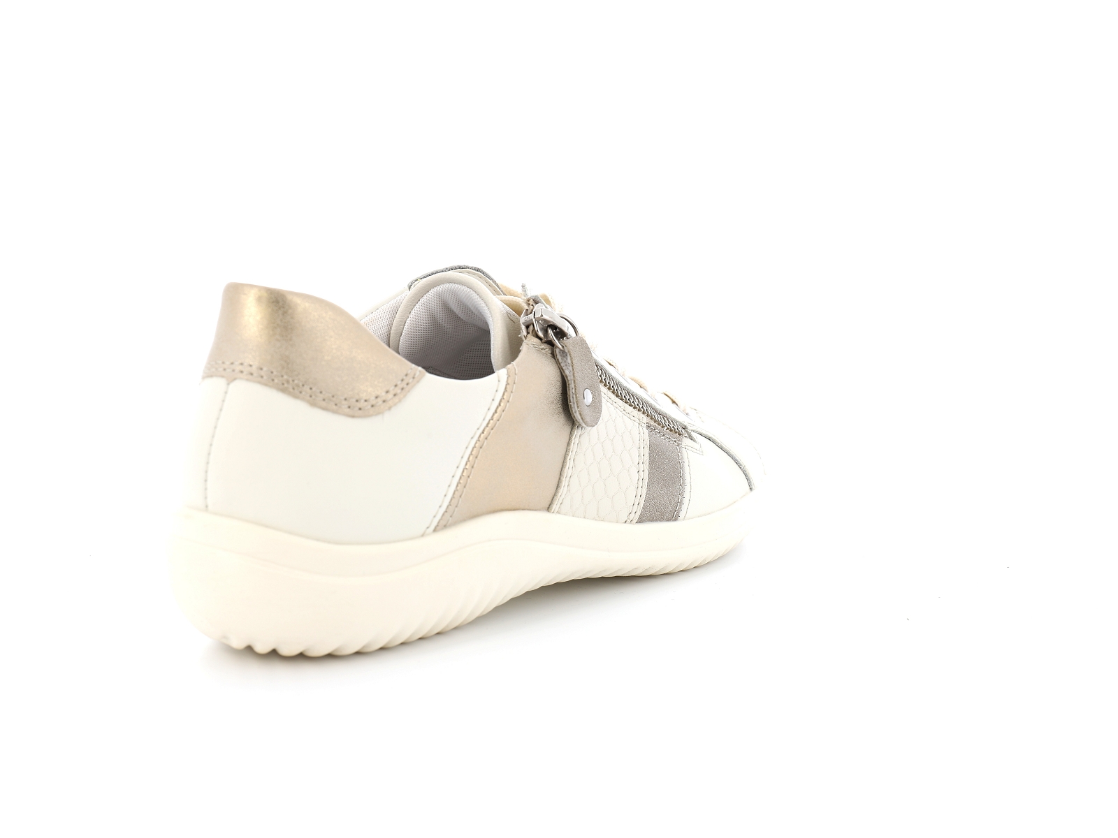 Remonte-D1E00 Matières combinées Ecru Bronze