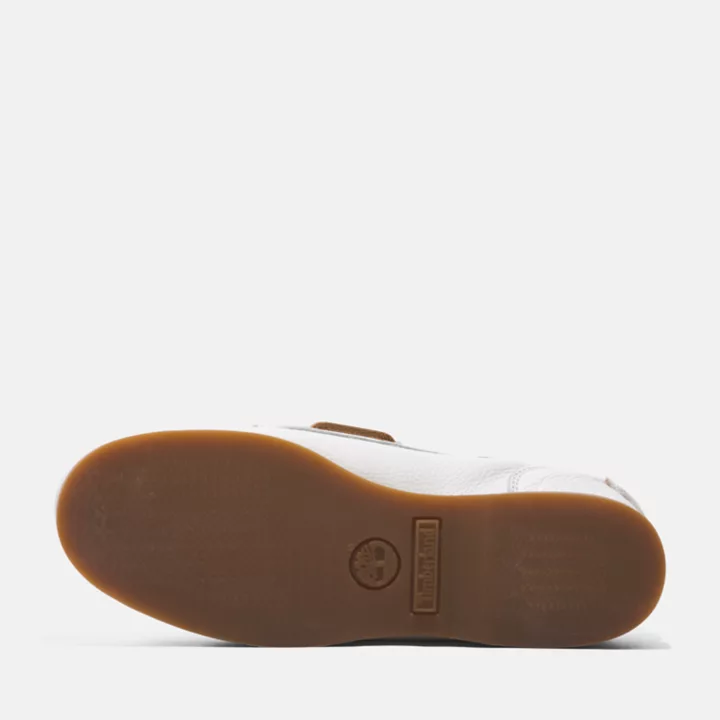 Chaussure bateau classique pour femme en blanc