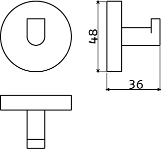 Clou Flat handdoekhaakjes chroom - set van 2